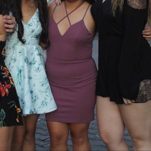 Purple/Mauve Windsor Mini Dress